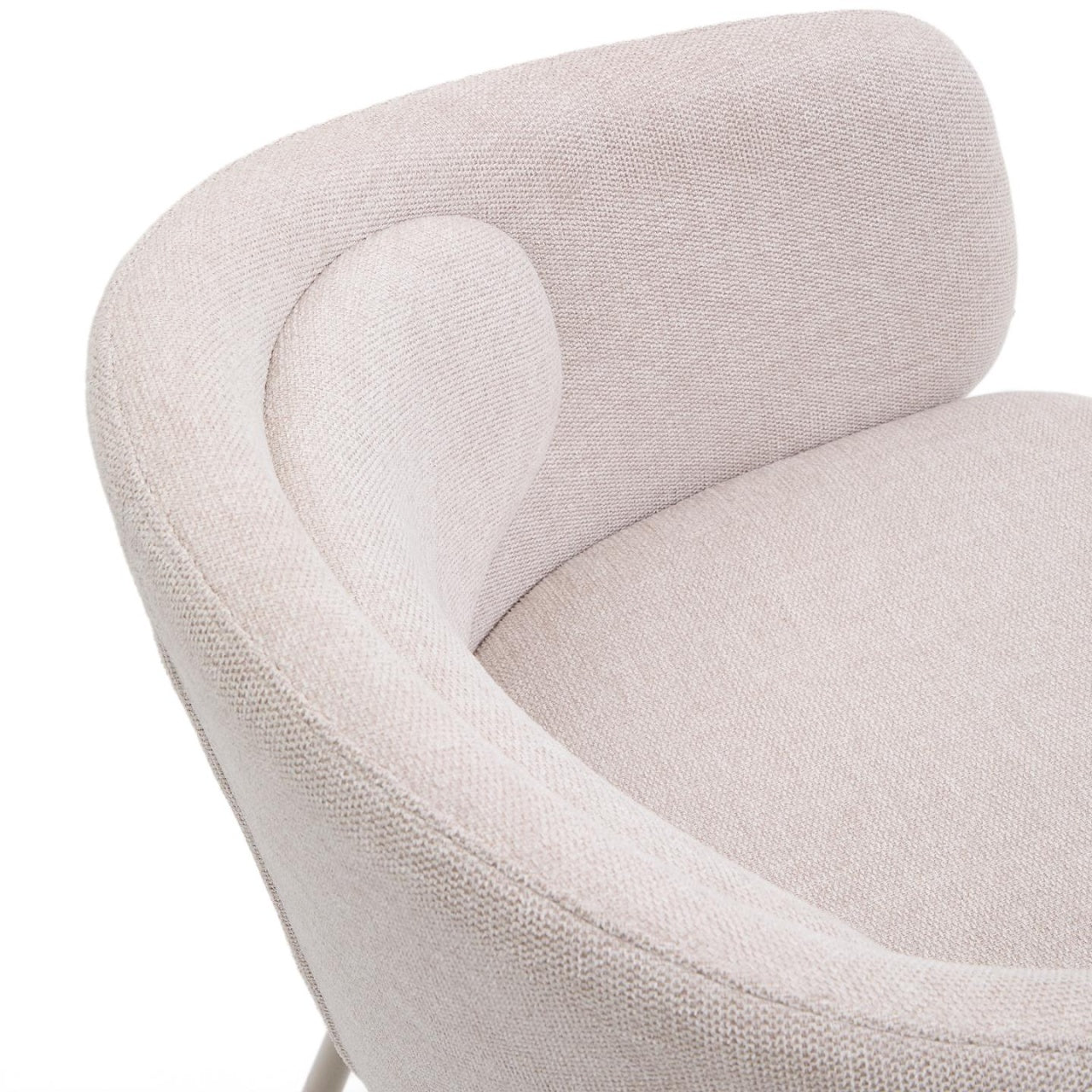 Scaun dining bej din textil Minda Kave Home