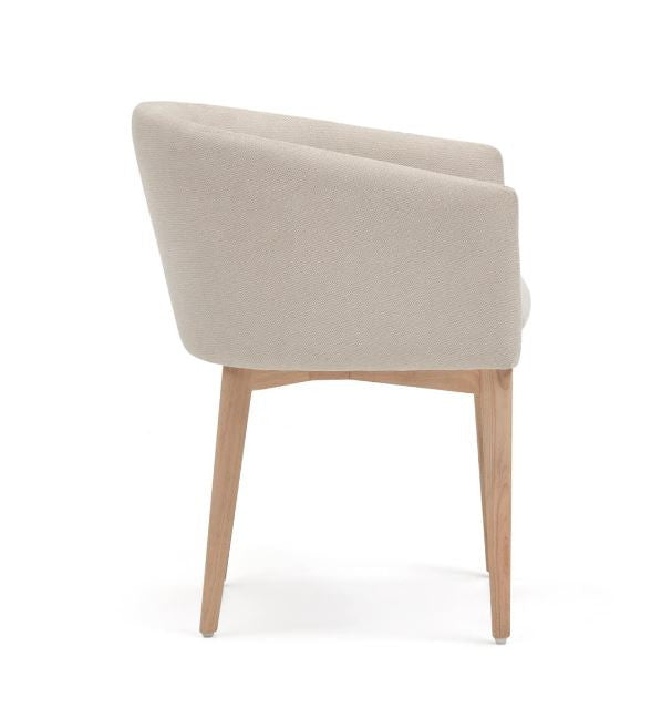 Scaun dining bej din textil n Harlan Kave Home