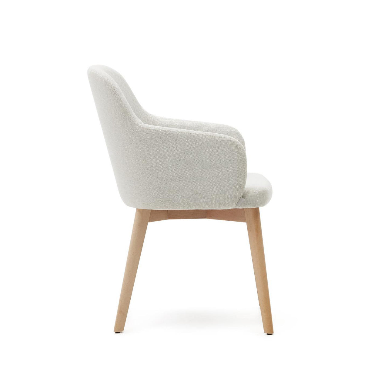 Scaun dining bej din textil Nelida Kave Home