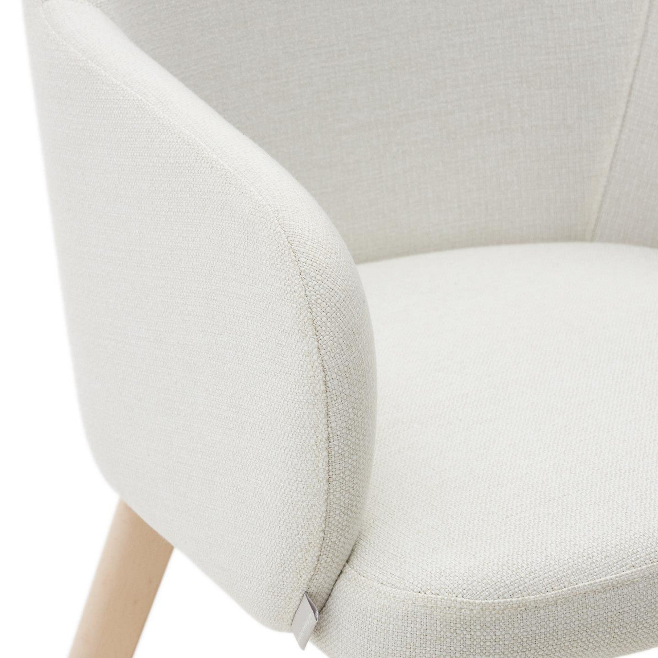 Scaun dining bej din textil Nelida Kave Home