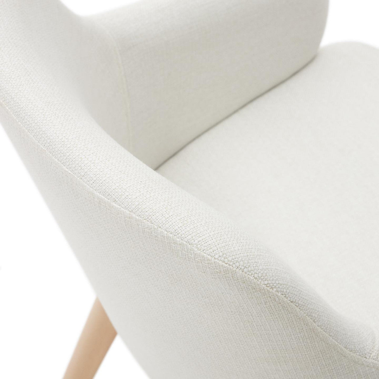 Scaun dining bej din textil Nelida Kave Home