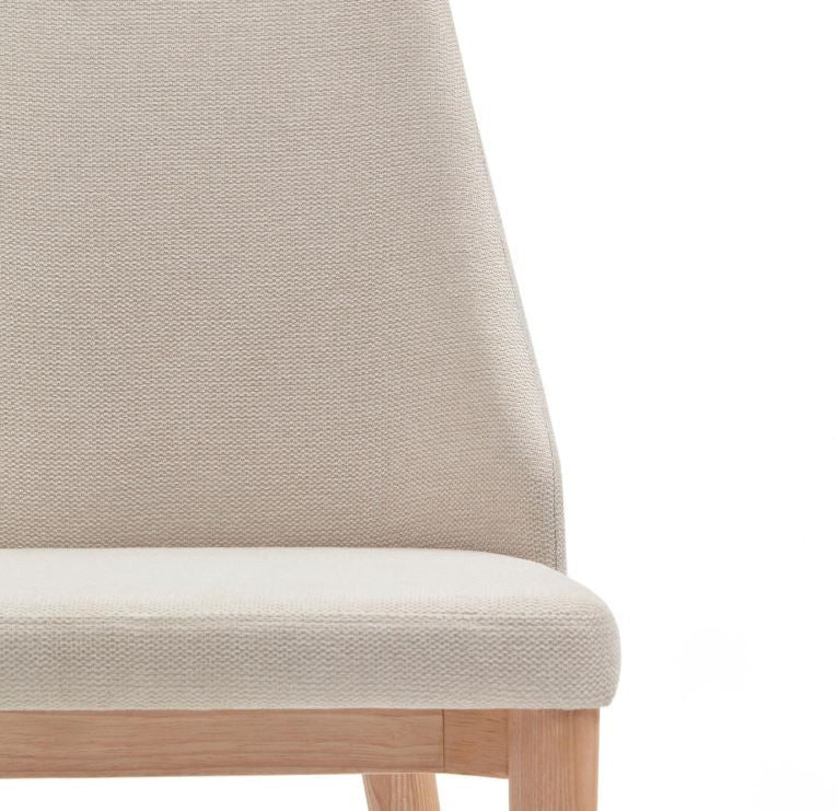 Scaun dining bej din textil Rosie Kave Home