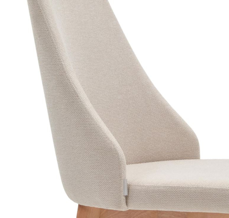 Scaun dining bej din textil Rosie Kave Home
