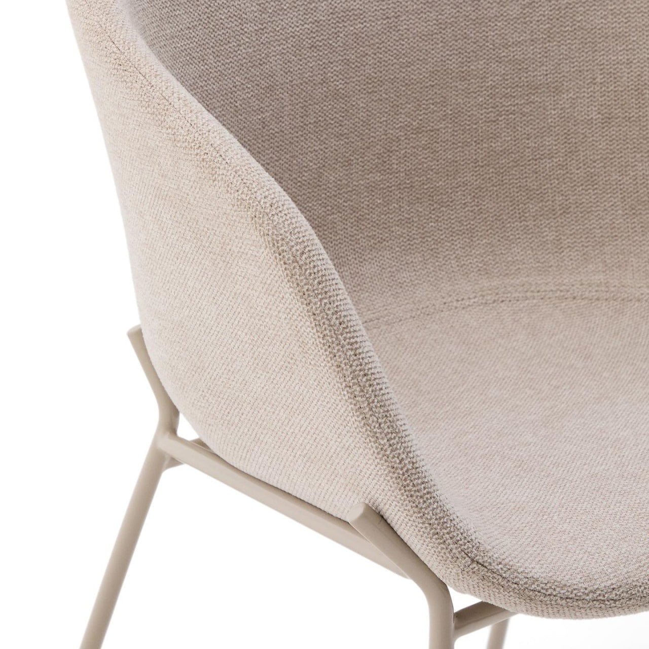 Scaun dining bej din textil Yvette Kave Home