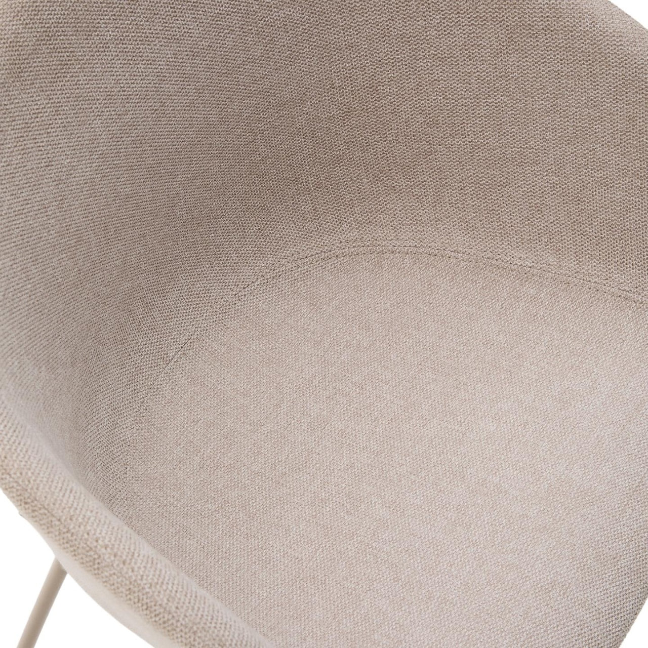 Scaun dining bej din textil Yvette Kave Home