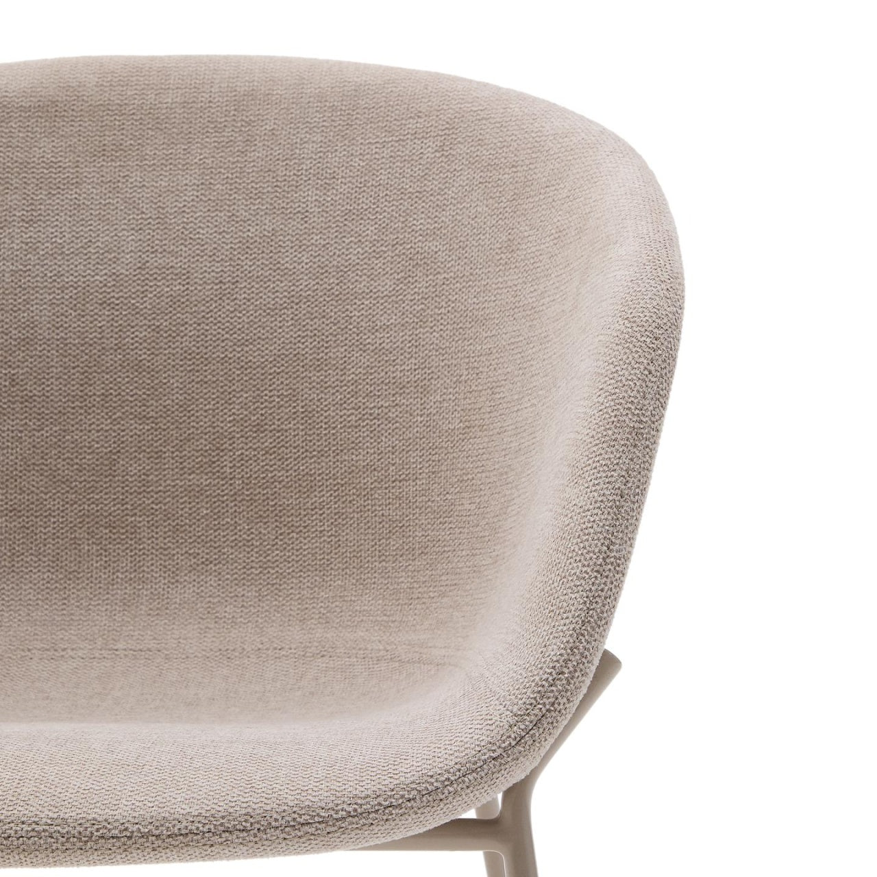 Scaun dining bej din textil Yvette Kave Home