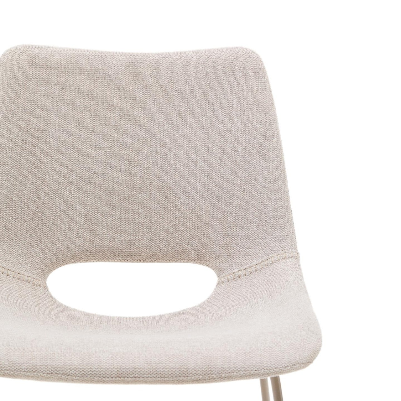Scaun dining bej din textil Zahara Kave Home