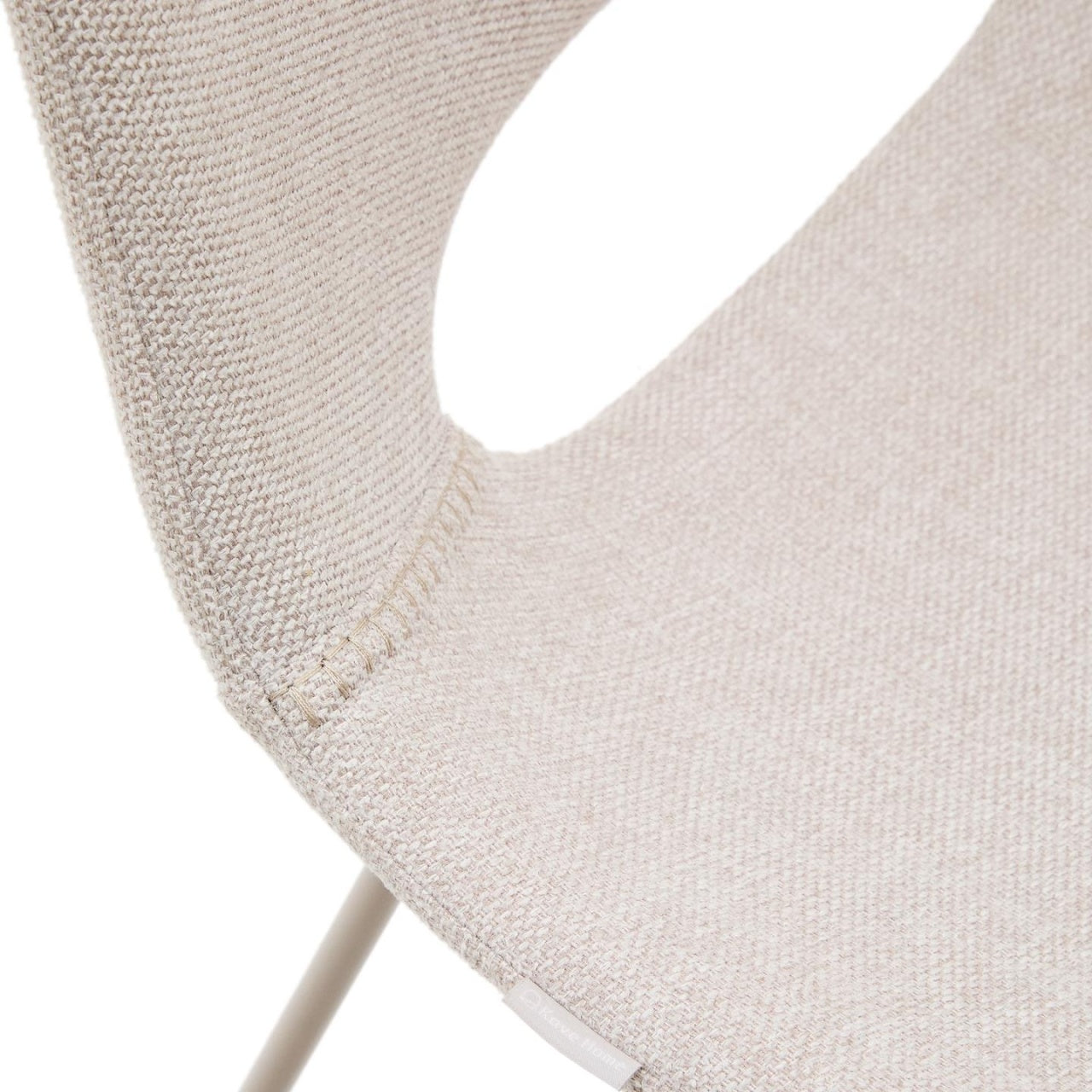 Scaun dining bej din textil Zahara Kave Home