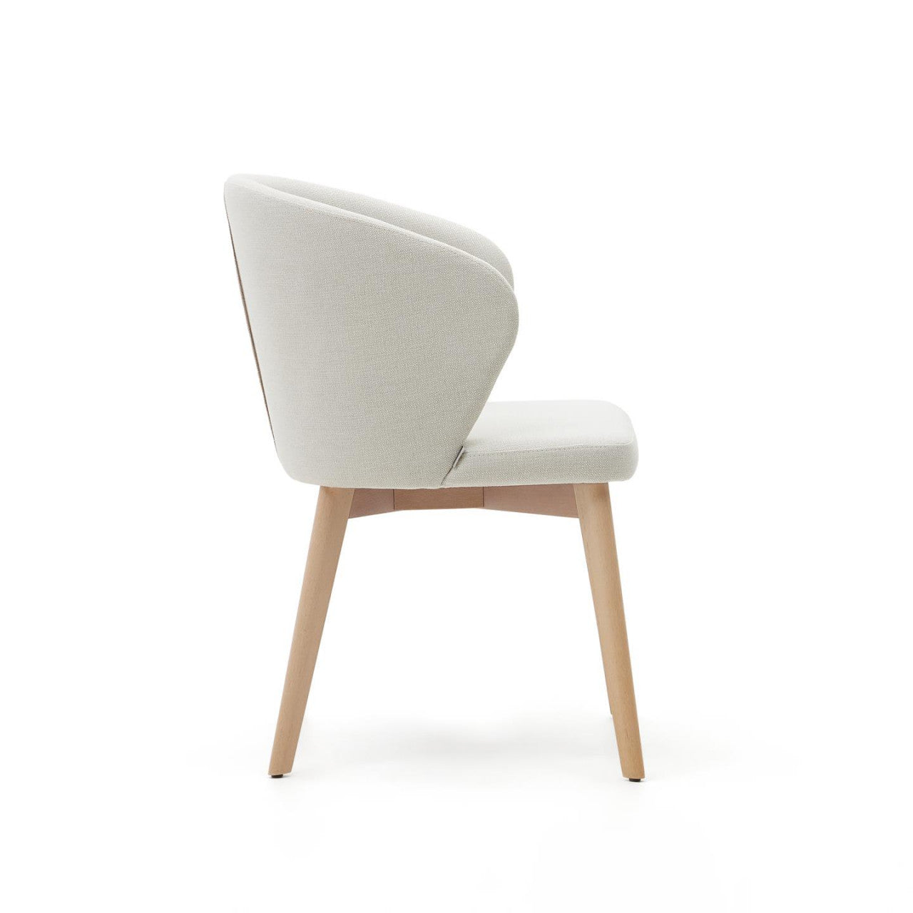 Scaun dining bej/maro deschis din textil Darice Kave Home