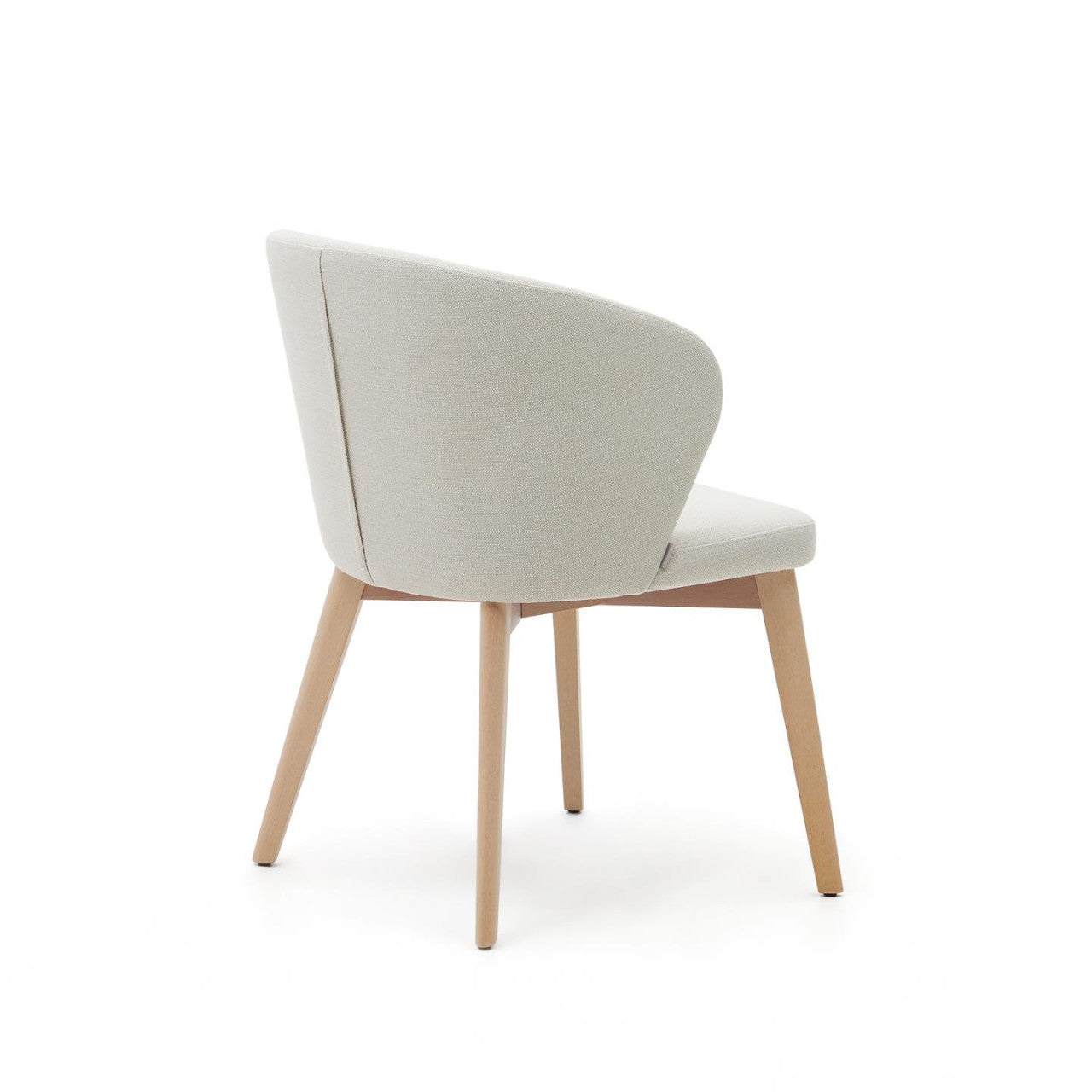 Scaun dining bej/maro deschis din textil Darice Kave Home