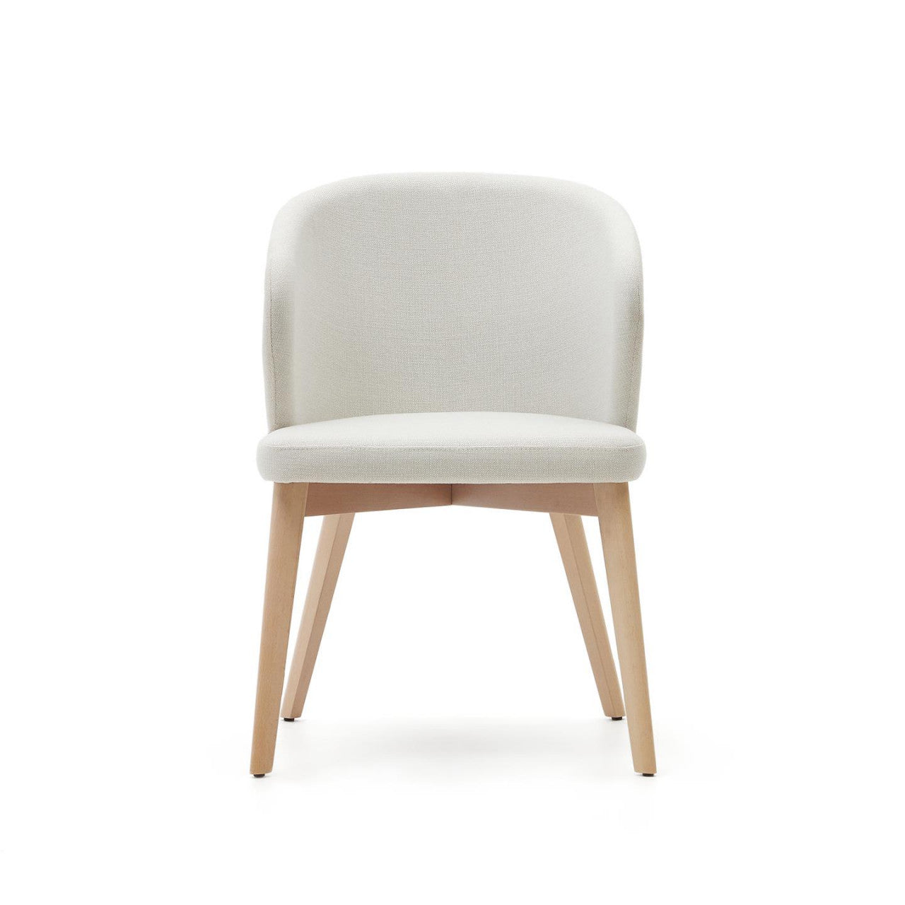 Scaun dining bej/maro deschis din textil Darice Kave Home