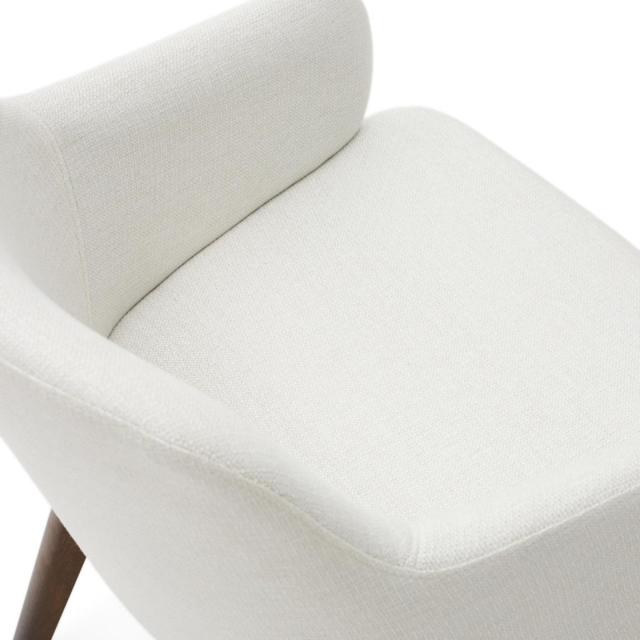 Scaun dining crem/maro inchis din textil Nelida Kave Home