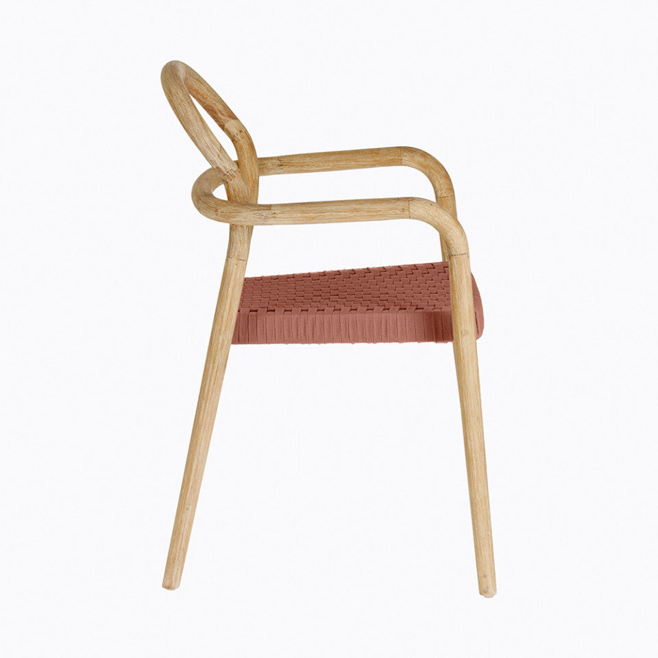Scaun dining exterior maro din lemn Sheryl Kave Home