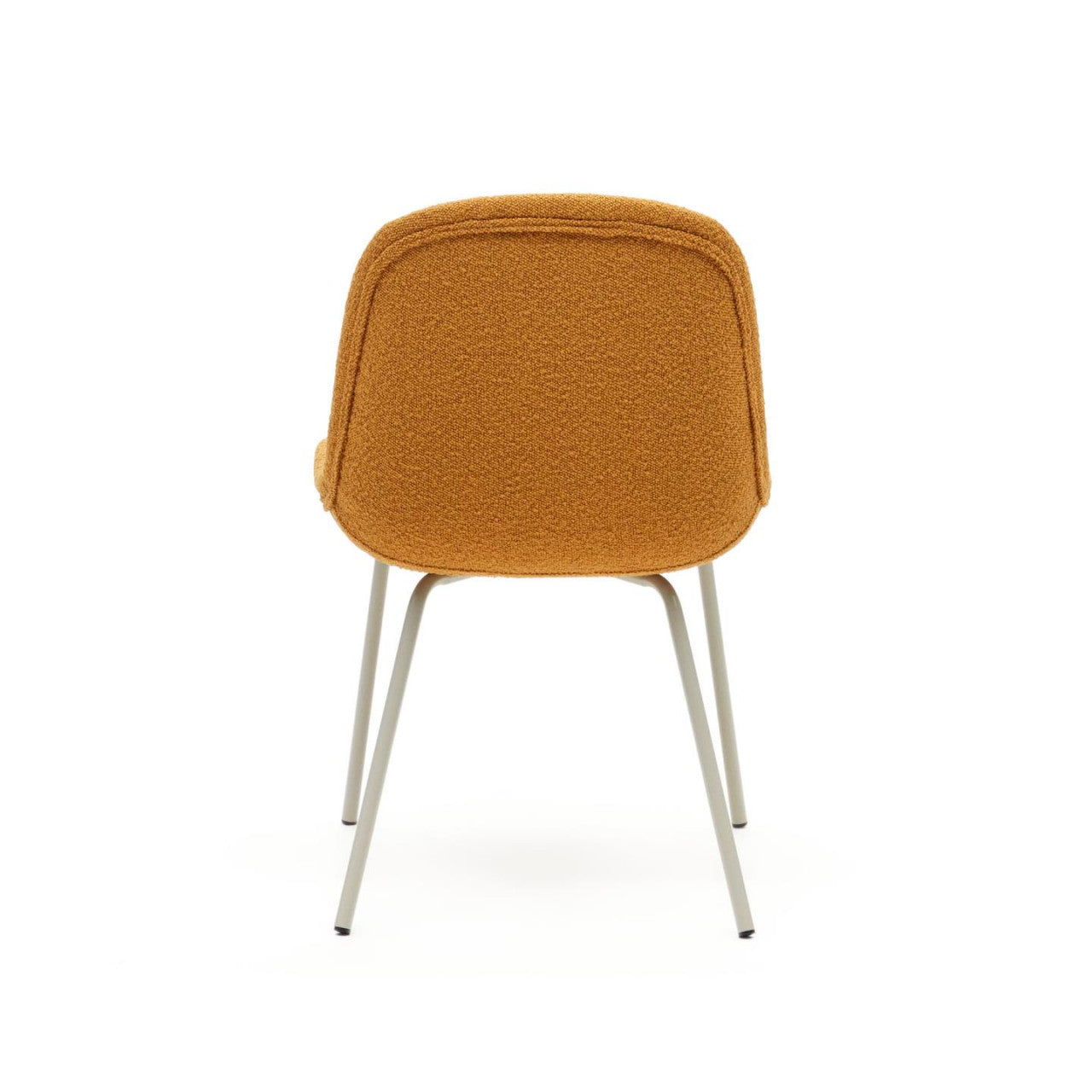 Scaun dining galben mustar din textil Aimin Kave Home