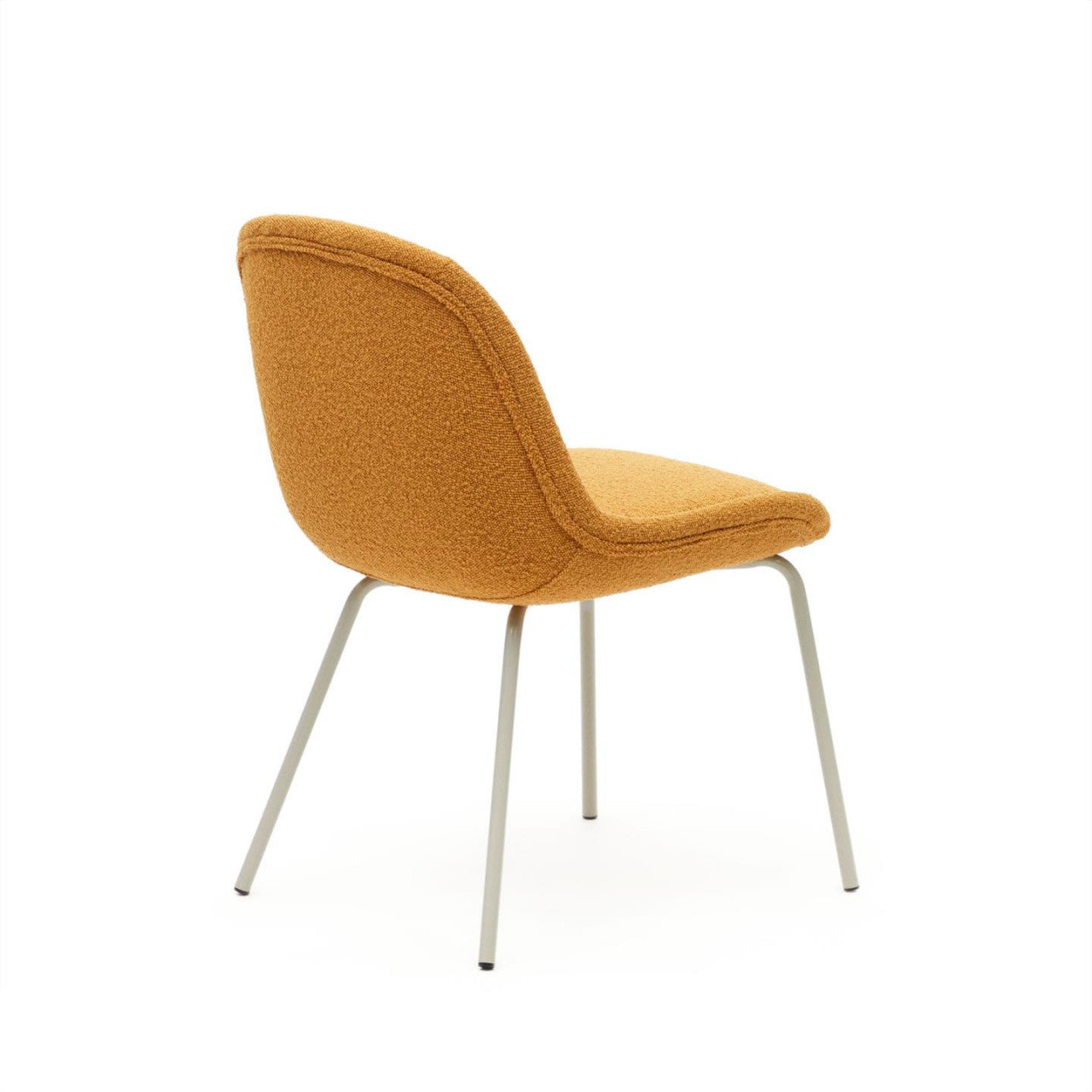 Scaun dining galben mustar din textil Aimin Kave Home