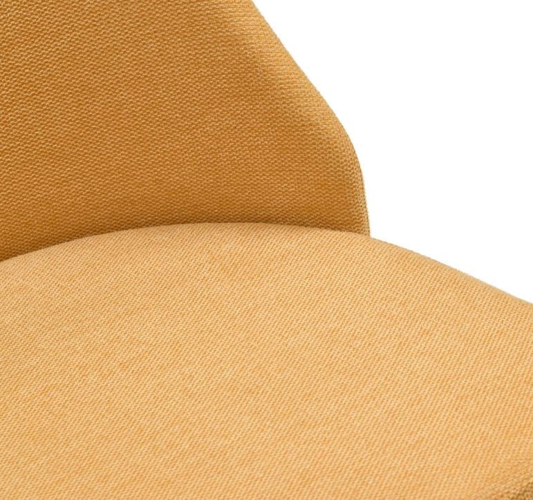 Scaun dining galben mustar din textil Rosie Kave Home