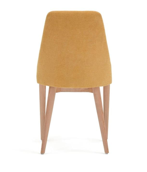 Scaun dining galben mustar din textil Rosie Kave Home