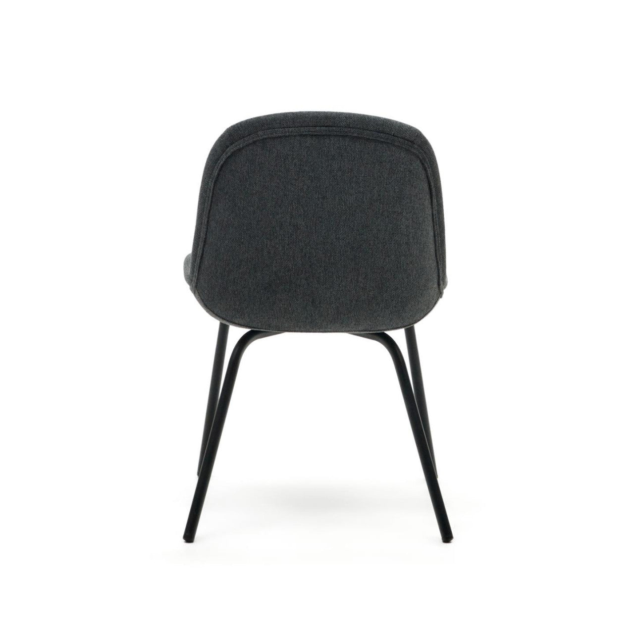 Scaun dining gri din textil Aimin Chenille Kave Home