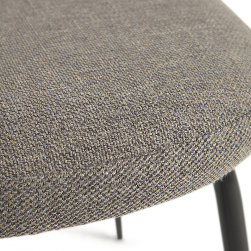 Scaun dining gri din textil Anoha Kave Home
