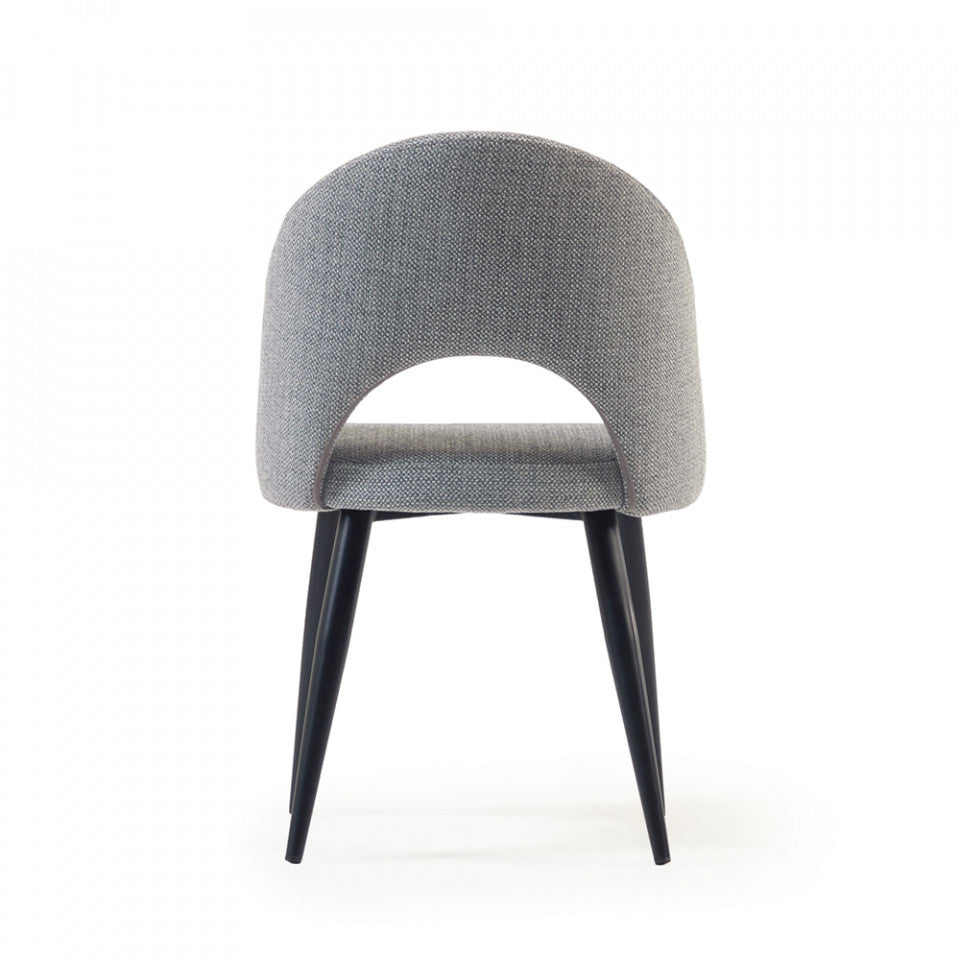 Scaun dining gri din textil Mael Kave Home