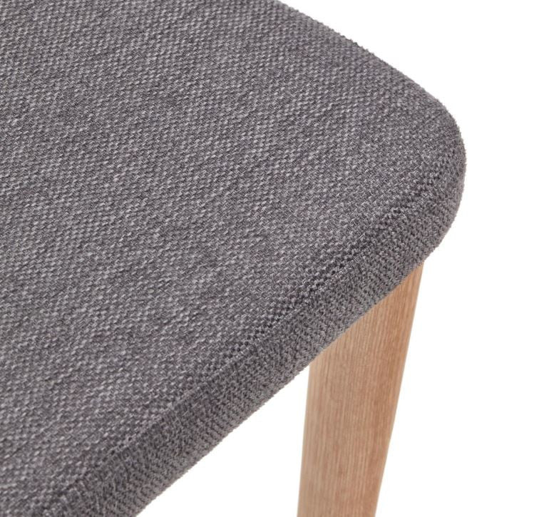 Scaun dining gri din textil Rosie Kave Home