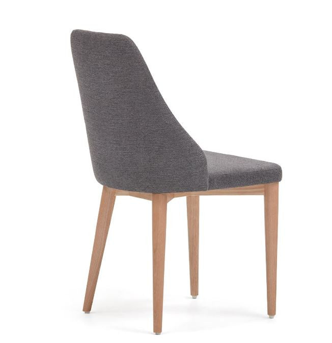 Scaun dining gri din textil Rosie Kave Home