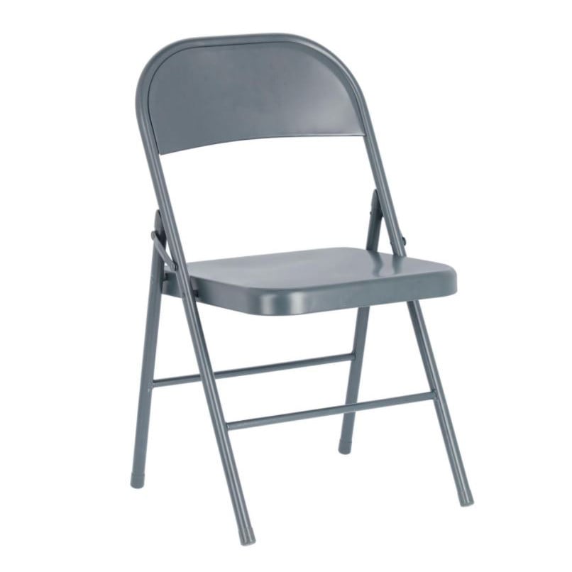 Scaun dining gri inchis din metal Aidana Kave Home