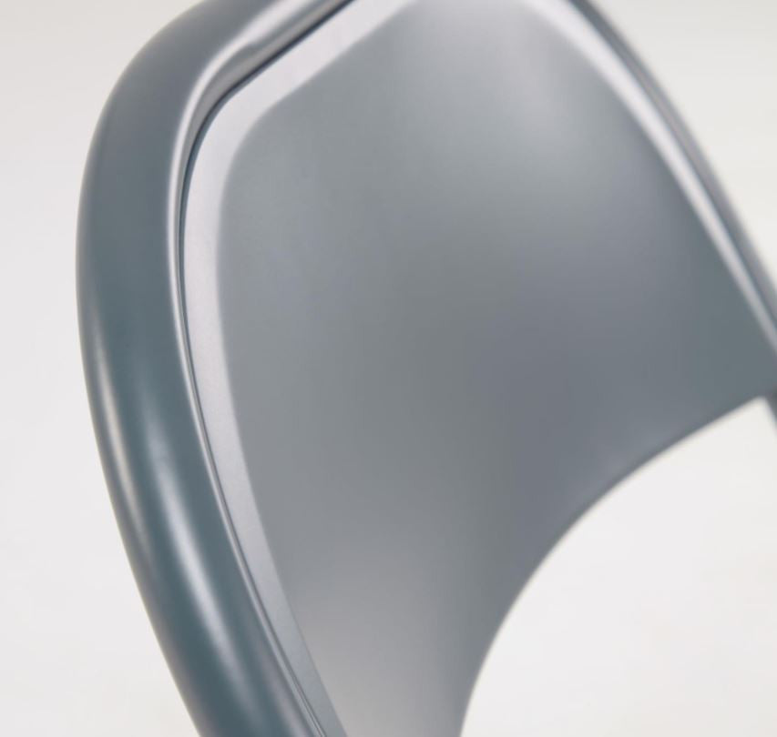 Scaun dining gri inchis din metal Aidana Kave Home