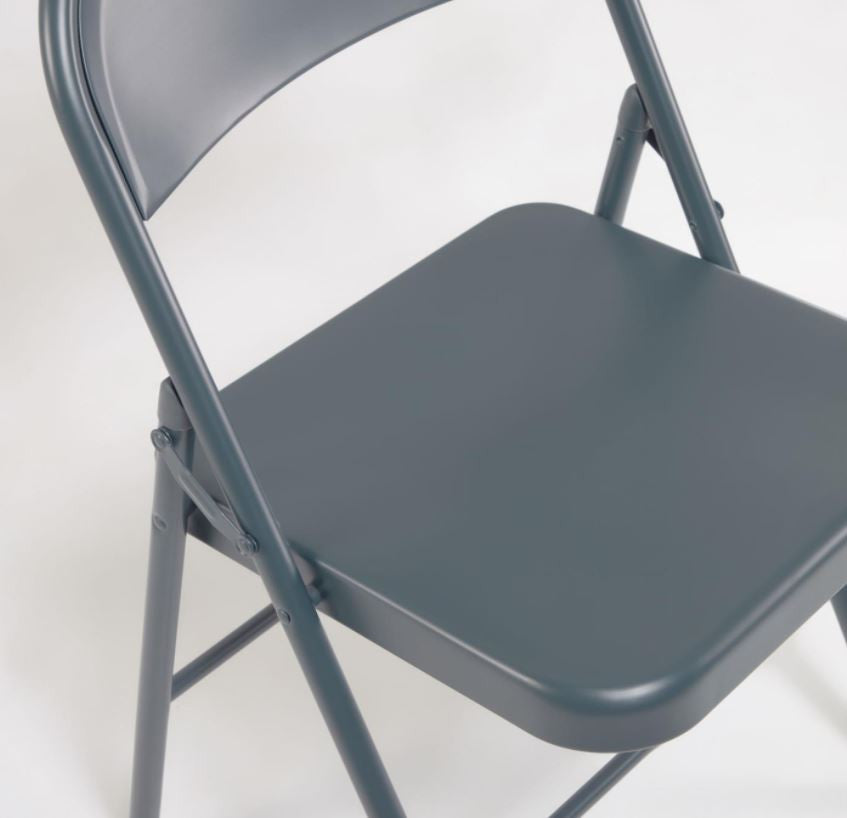 Scaun dining gri inchis din metal Aidana Kave Home