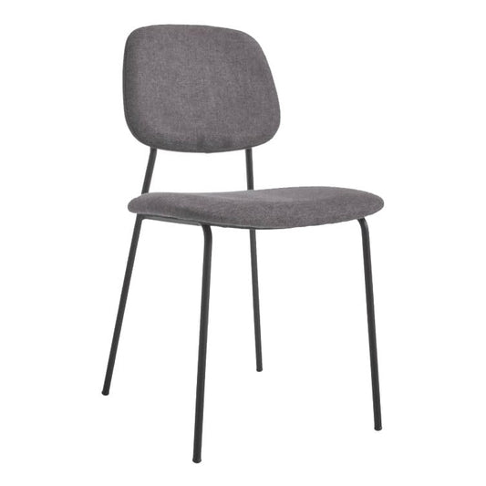 Scaun dining gri inchis din textil Benilda Kave Home