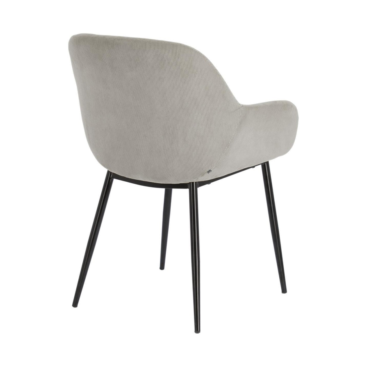 Scaun dining gri inchis/negru din catifea Konna Kave Home