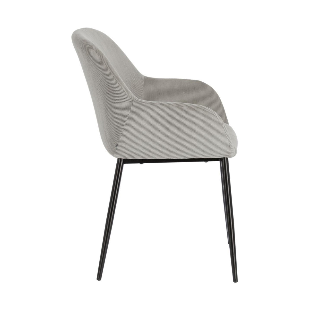 Scaun dining gri inchis/negru din catifea Konna Kave Home