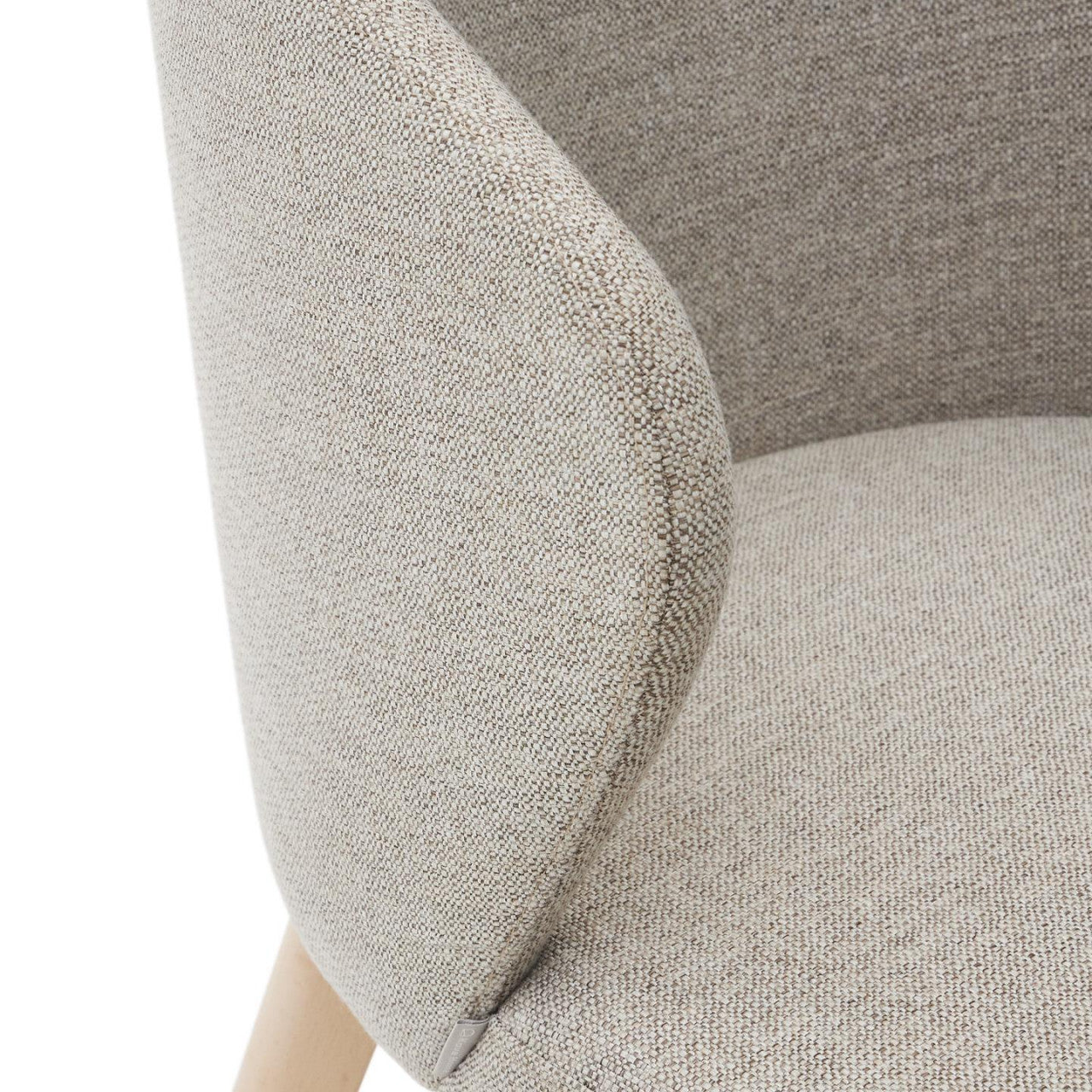 Scaun dining gri/maro deschis din textil Darice Kave Home