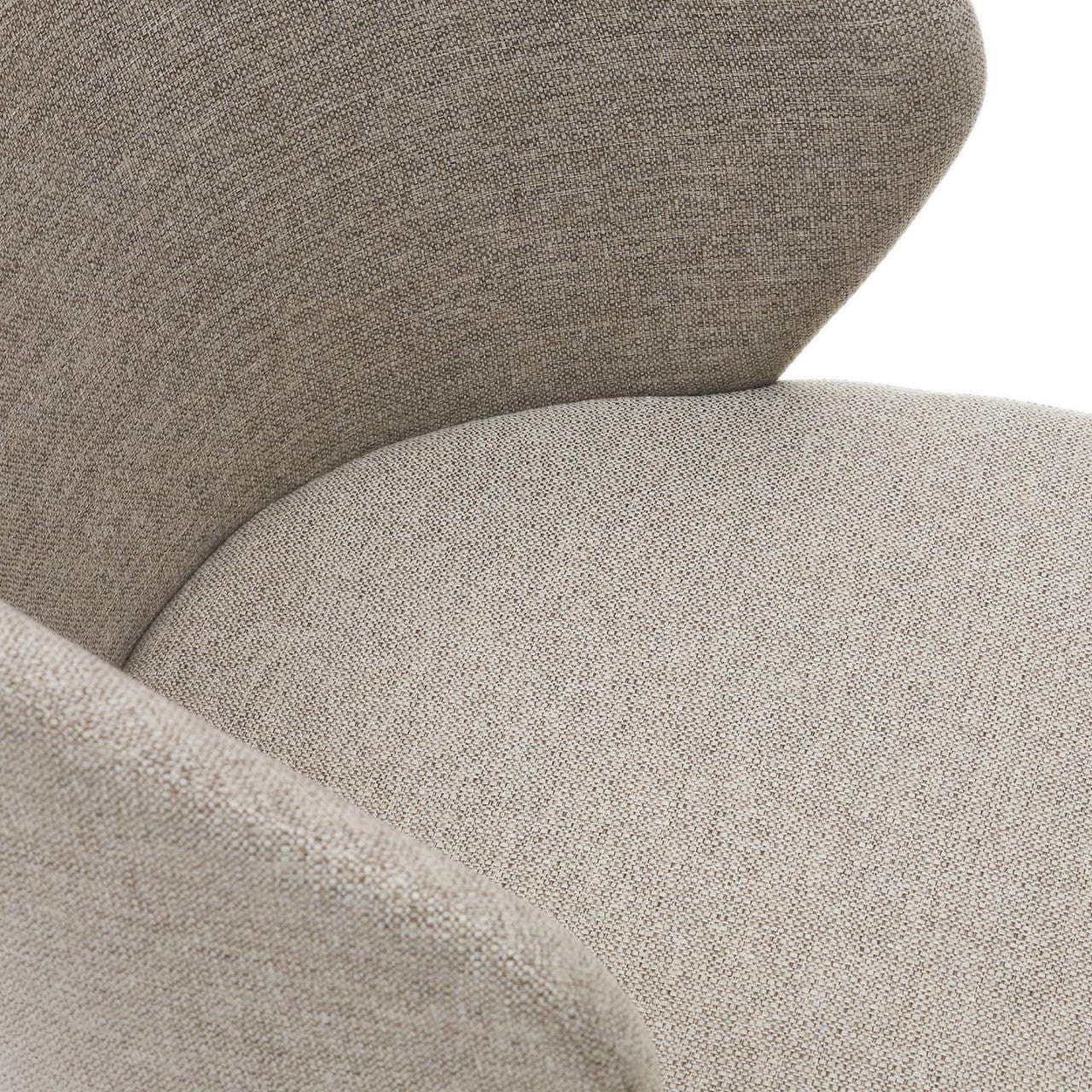 Scaun dining gri/maro deschis din textil Darice Kave Home