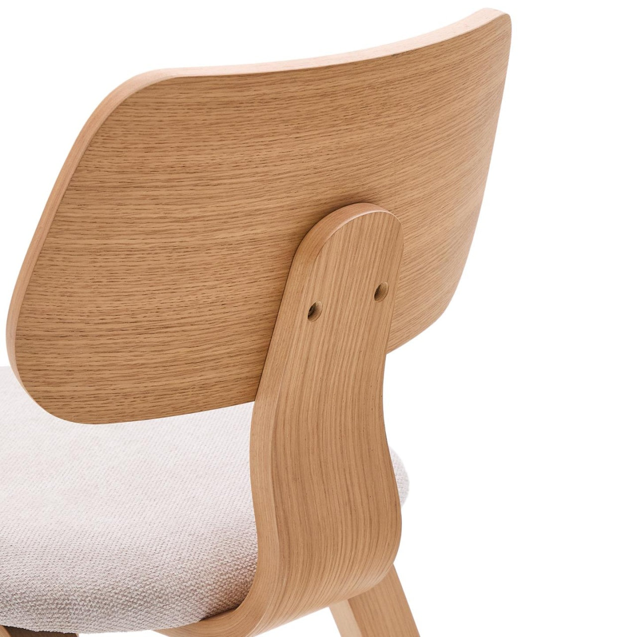 Scaun dining maro/bej din lemn Gena Oak Kave Home
