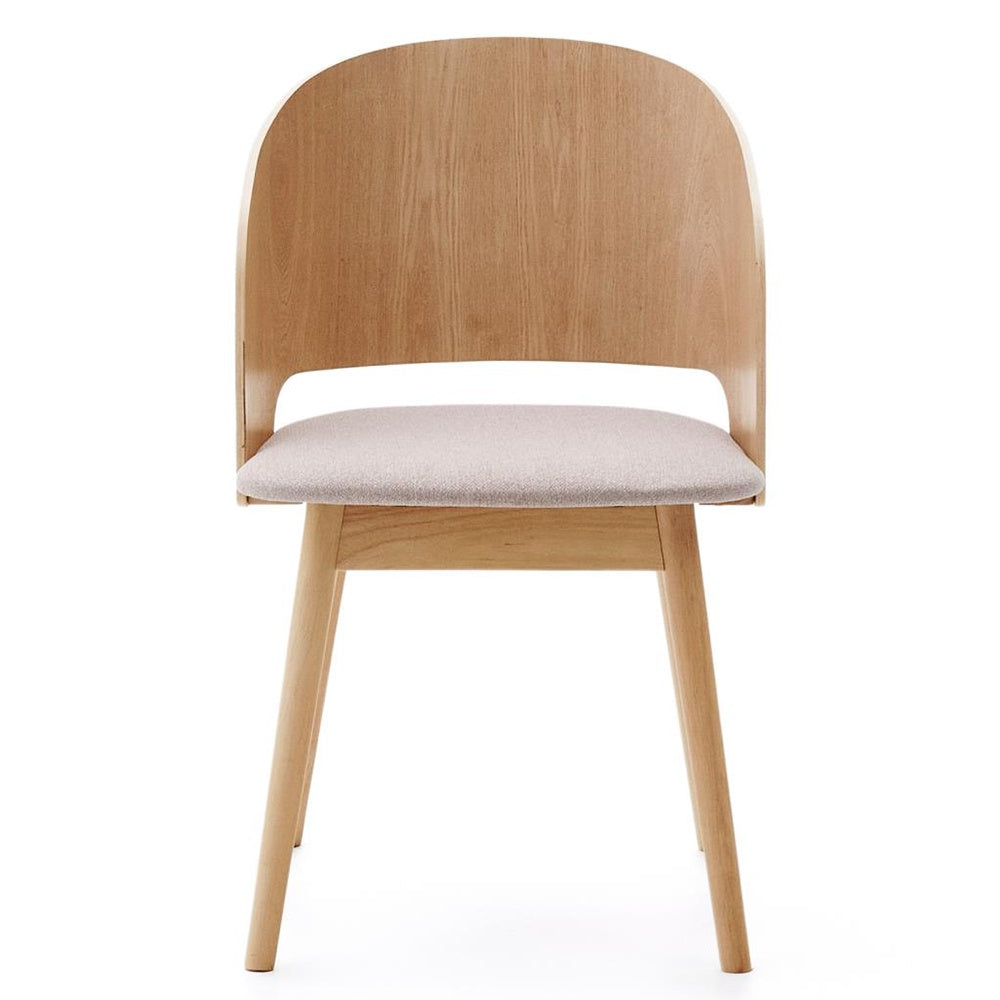 Scaun dining maro deschis/bej din lemn Senoa Kave Home