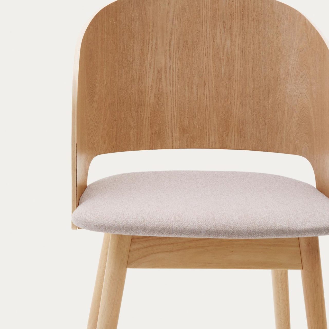 Scaun dining maro deschis/bej din lemn Senoa Kave Home