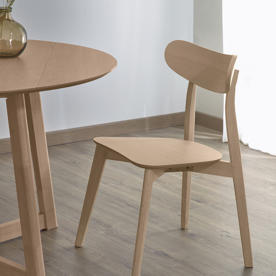 Scaun dining maro deschis din lemn Safina Kave Home