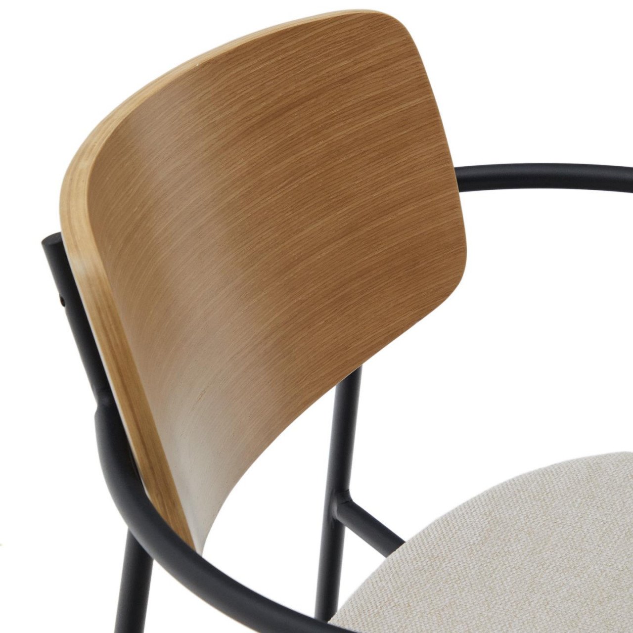 Scaun dining maro deschis din textil Maureen Kave Home