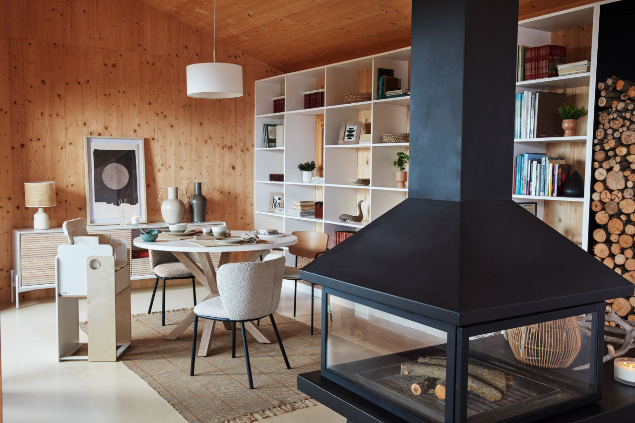 Scaun dining maro deschis din textil Maureen Kave Home