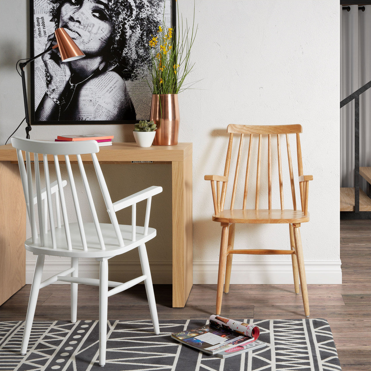 Scaun dining maro din lemn Tressia Kave Home