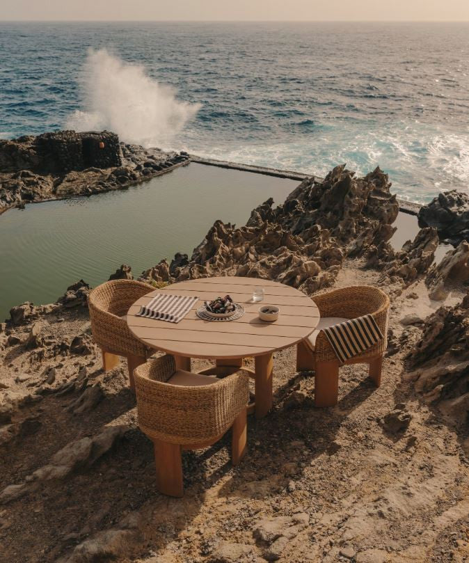 Scaun dining maro din lemn Xoriguer Kave Home