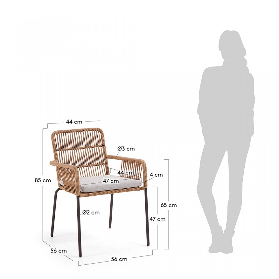 Scaun dining maro din metal Samanta Kave Home