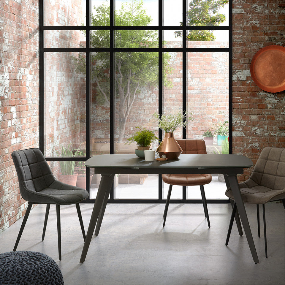 Scaun dining maro din piele ecologica Adam Kave Home