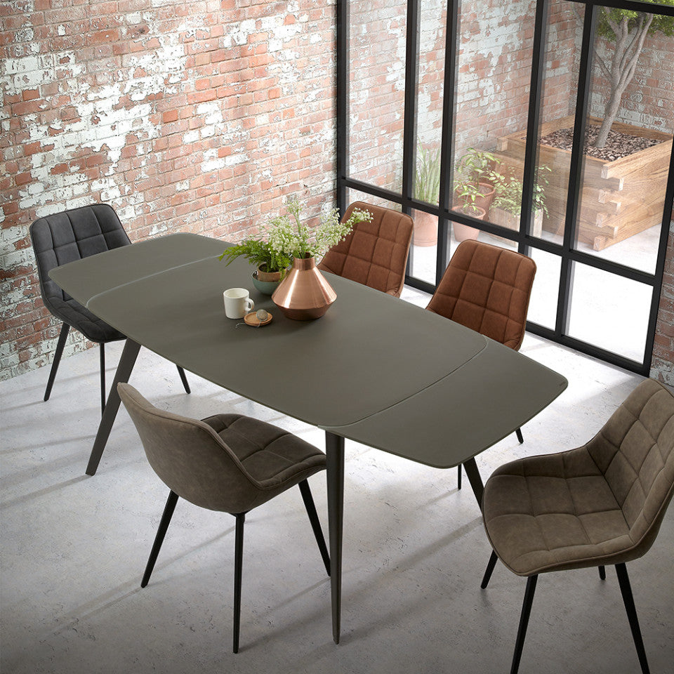Scaun dining maro din piele ecologica Adam Kave Home