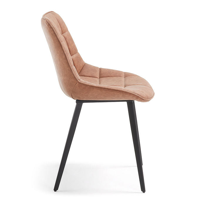 Scaun dining maro din piele ecologica Adam Kave Home