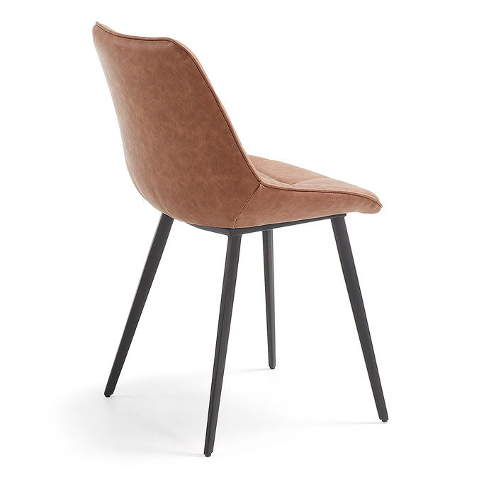 Scaun dining maro din piele ecologica Adam Kave Home