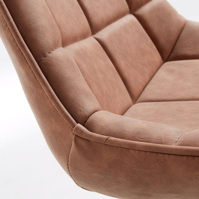 Scaun dining maro din piele ecologica Adam Kave Home