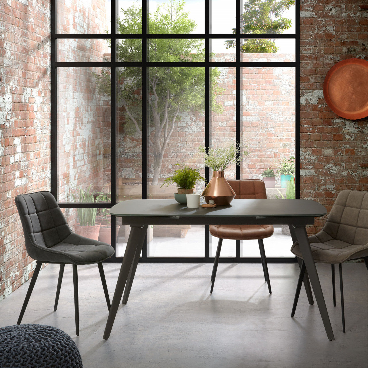 Scaun dining maro din piele ecologica Adam Kave Home