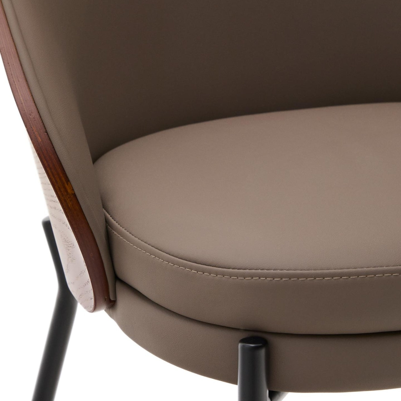 Scaun dining maro din piele ecologica Eamy Kave Home